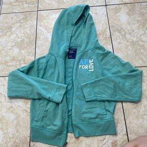 American Eagle Outfitters Green Hoodie Jacket